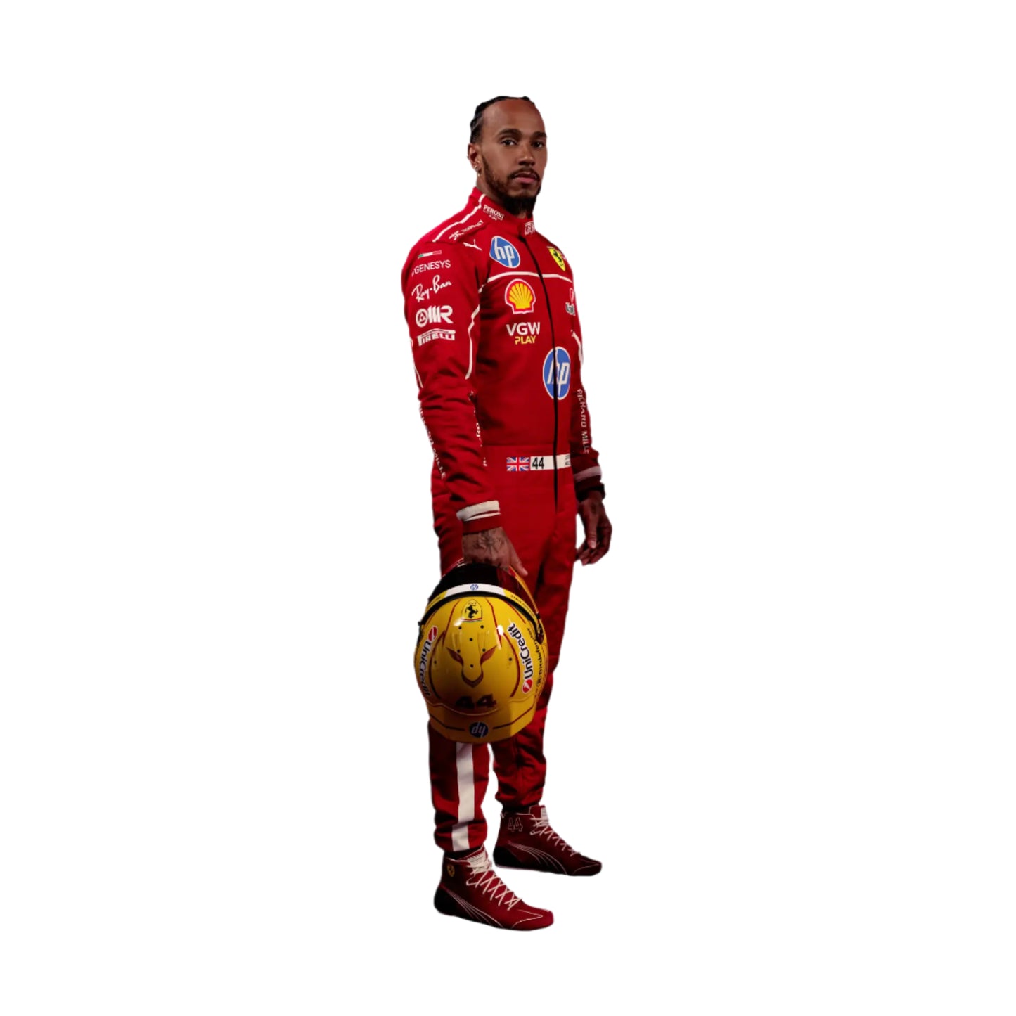 New 2025 Lewis Hamilton Ferrari F1 Team Race Suit
