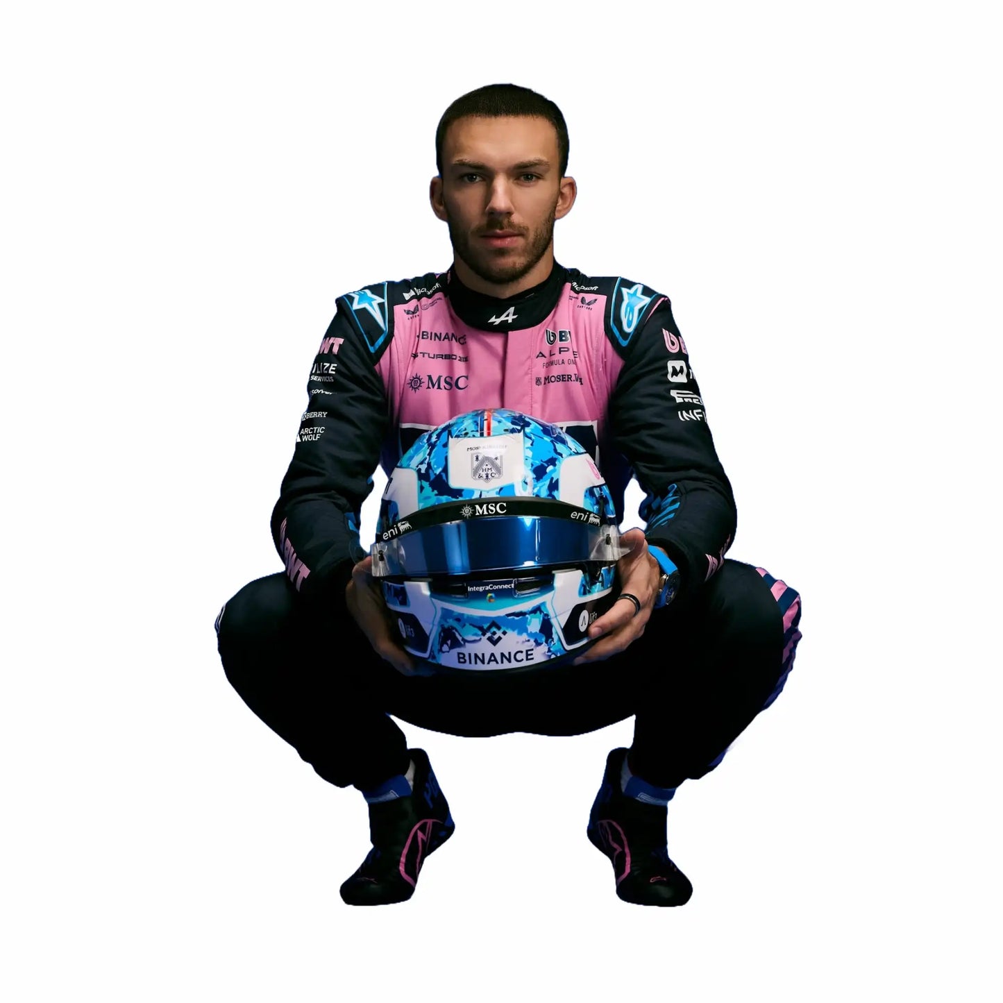 New 2025 Pierre Gasly BWT Alpine Formula One Team Racing Suit