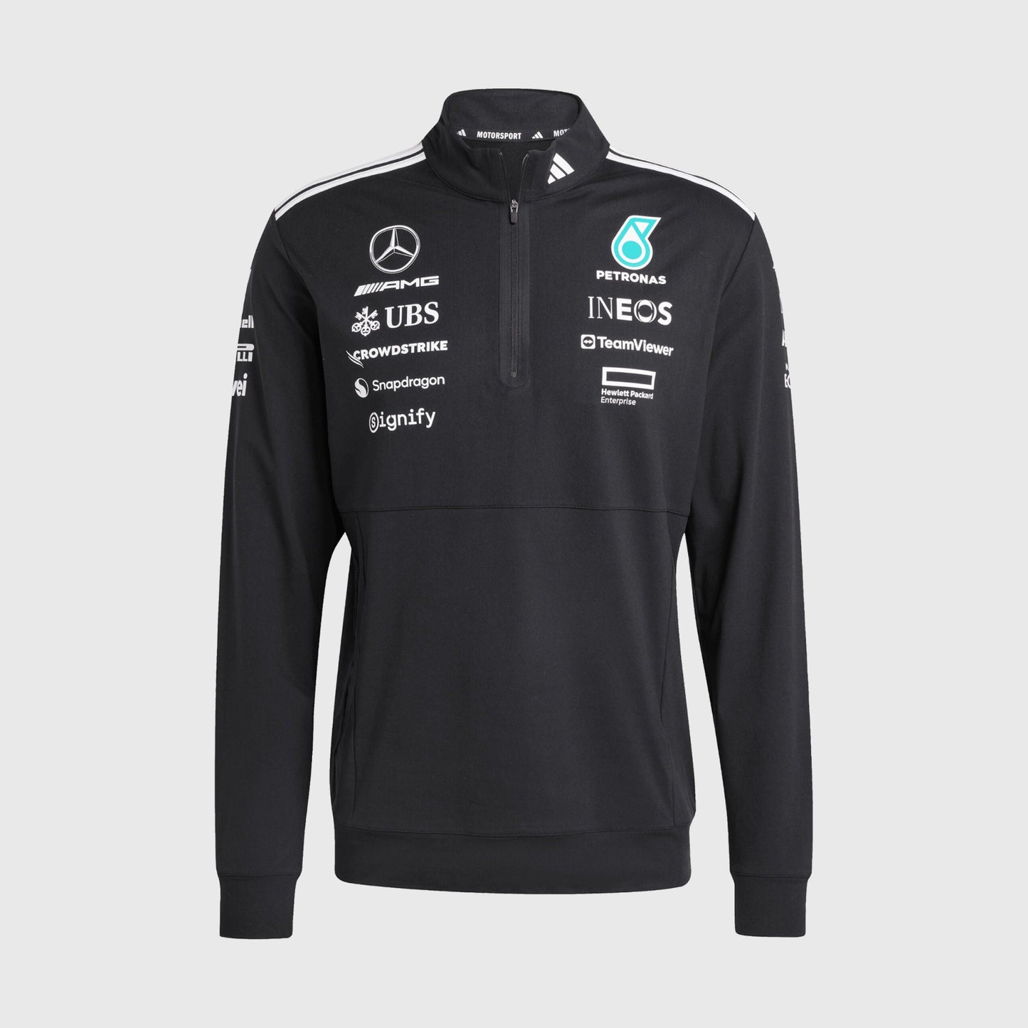 Adidas_2025_Team_1_4_Zip_Sweatshirt_Mercedes-AMG_F1_Formulaone_Wears